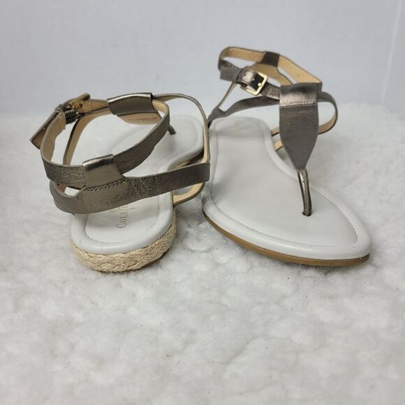 Cole Haan Grove Women's Size 9 B Thong Sandal Gunsmoke Leather N6357 - Picture 5 of 8